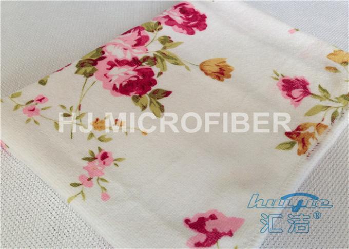 30 x chiffon de nettoyage de Microfiber imprimé par 30cm avec la fleur, polyamide de 20%