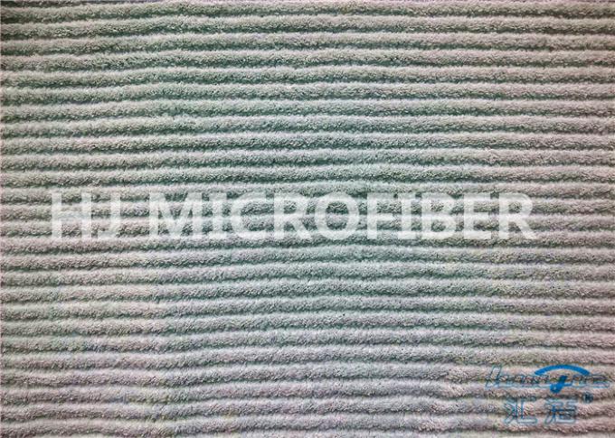 Tissu de corail de polyester du tissu 100 d'ouatine de rayure de Microfiber pour le tissu micro de fibre