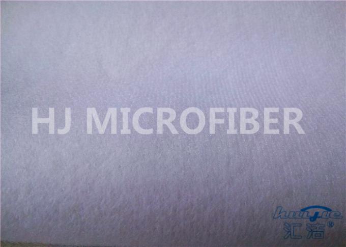 Tissu blanc naturel 58 auto-adhésifs/60" de boucle de Velcro de Microfiber
