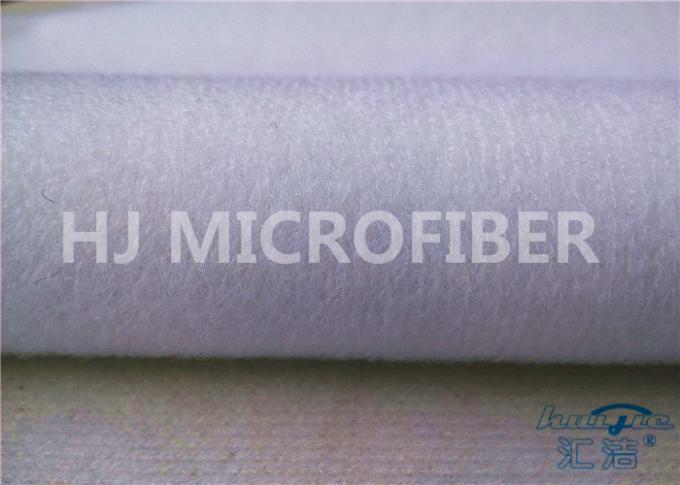 Tissu blanc naturel 58 auto-adhésifs/60" de boucle de Velcro de Microfiber