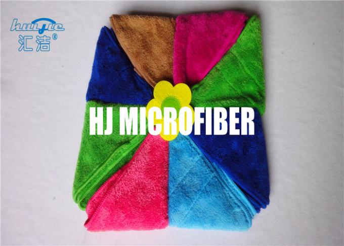 Tissu de polissage de Microfiber de 310gsm Microfiber de nettoyage de Bath carré de serviettes