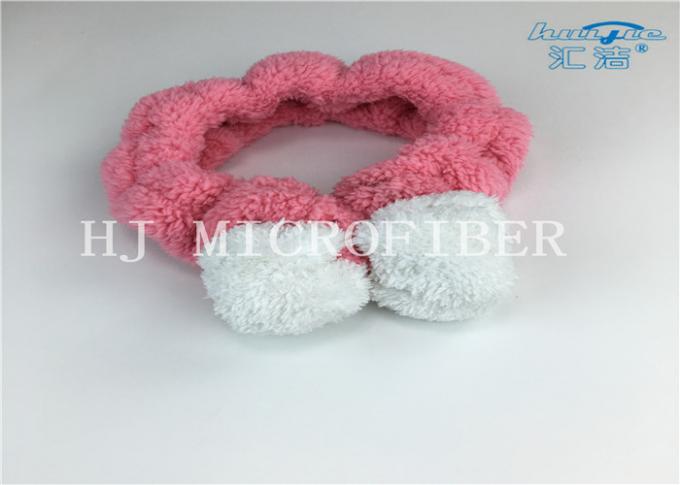 Bande molle et mignonne superbe de cheveux de Bath de fermoir de tissu de velventine de Microfiber Shu pour le visage de lavage utilisant