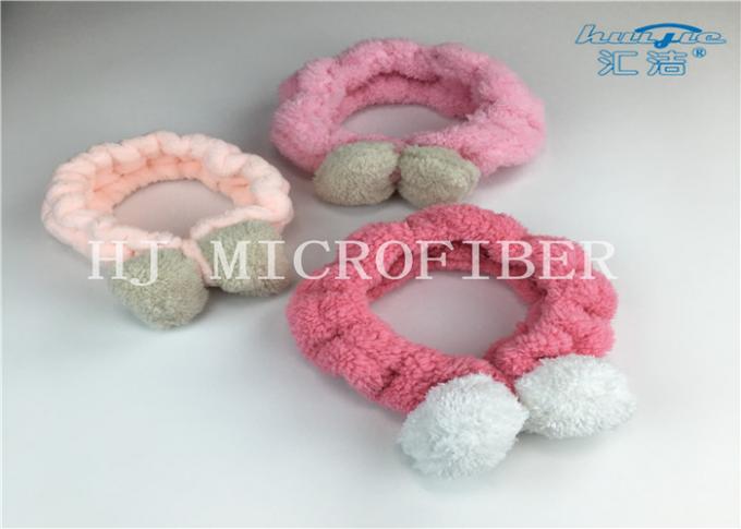 Bande molle et mignonne superbe de cheveux de Bath de fermoir de tissu de velventine de Microfiber Shu pour le visage de lavage utilisant