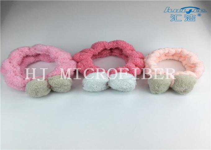 Bande molle et mignonne superbe de cheveux de Bath de fermoir de tissu de velventine de Microfiber Shu pour le visage de lavage utilisant