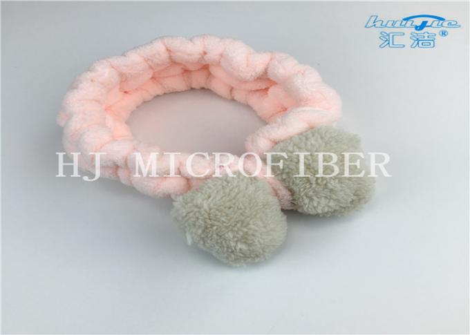 Bande molle et mignonne superbe de cheveux de Bath de fermoir de tissu de velventine de Microfiber Shu pour le visage de lavage utilisant