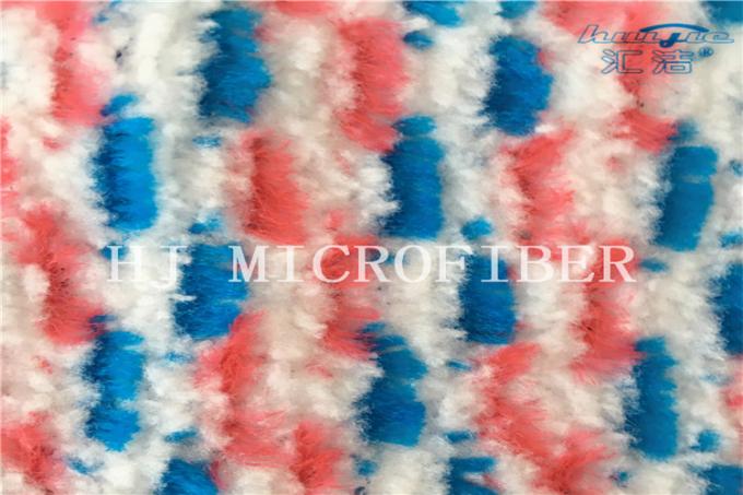 Protections formées par poche teintes par fil blanc bleu rouge de rechange de balai de têtes de balai de jacquard de Microfiber de couleur