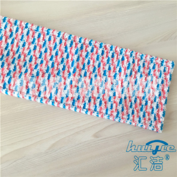 Le balai humide de Microfiber capitonne les protections humides de balai de rechange carrée de jacquard avec la poche