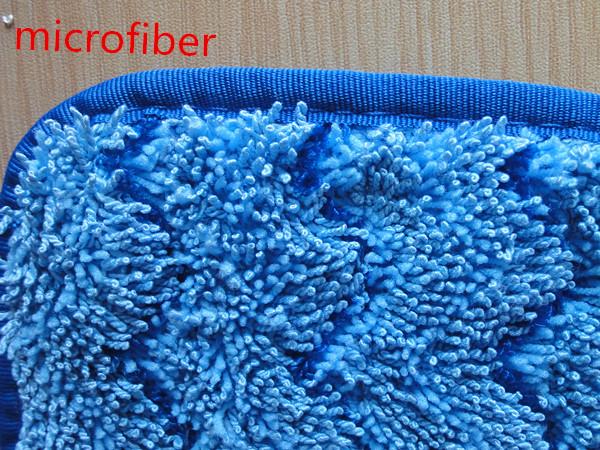 la rayure bleue de vague de 13*51cm a tordu la protection de balai de poussière de plancher de microfiber, têtes de balai de poussière