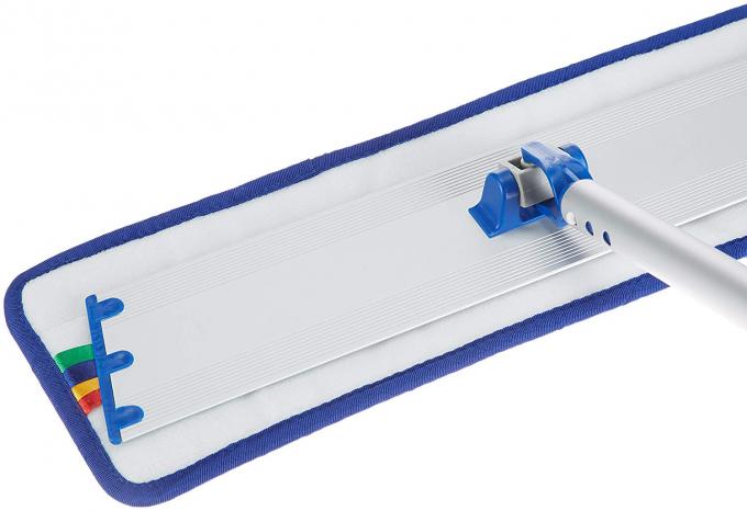Protection de nettoyage de balai d'humidité de Microfiber, tête de balai de recharge, plaine, 18 pouces, protection humide bleue