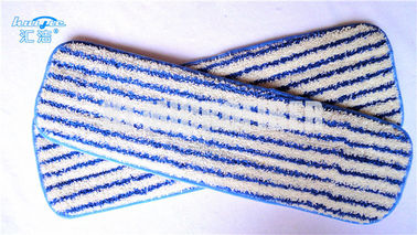 Le balai de torsion de Microfiber de fil teint par rayure blanche bleue dirige écologique, la densité 500gsm