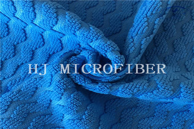 Grand chiffon de nettoyage de Microfiber de tissu de perle de jacquard bleu de couleur pour la serviette et le textile à la maison