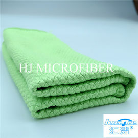 Outil de lavage utilisé par maison de couleur verte de serviette éponge de Microfiber de serviette de nettoyage pour la cuisine