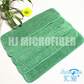 Tissu de corail d'ouatine de Microfiber de couleur verte avec les balais plats de recharge de fil dur en nylon vert pour le nettoyage à la maison
