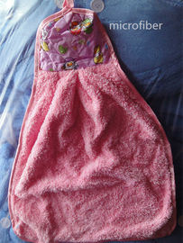 Les serviettes de bain qui respecte l'environnement dentellent l'ouatine de corail de bande dessinée de serviette de bébé de main belle