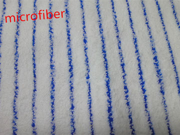 tissu de corail de plancher d'ouatine tissé par chiffon de nettoyage bleu de Microfiber de fil de largeur de 150cm