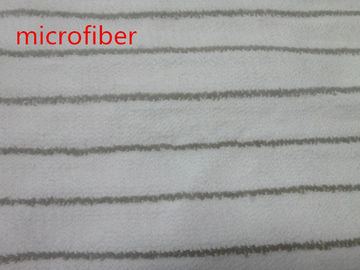 Ouatine de corail de tissage de blanc gris de la largeur 150cm de chiffon de nettoyage de Microfiber de textile