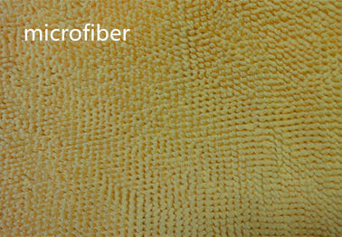 Tissu 100% de Chenille de polyester de largeur du jaune 150cm de Microfiber 550gsm petit