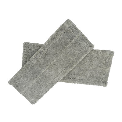 Tampons de vadrouille humide gris pour sol plat 80 % polyester 20 % polyamide 450 g/m²