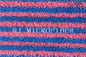 La rayure rouge et bleue Microfiber teint par fil a tordu des protections de rechange de balai de têtes de balai de tissu pour le nettoyage à la maison