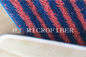 La rayure rouge et bleue Microfiber teint par fil a tordu des protections de rechange de balai de têtes de balai de tissu pour le nettoyage à la maison