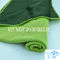 Bath de refroidissement de serviette de chiffon de nettoyage de Microfiber de couleur verte et tissu de microfiber de serviette de plage petit