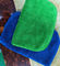 Serviettes de cuisine piquantes de voiture d'ouatine de corail colorée verte de Microfiber 26*36cm 600gsm