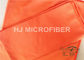 Orange de chiffons de nettoyage de voiture de Microfiber de polyester, serviettes de séchage de voiture de Microfiber
