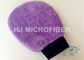Produits pourpres de lavage de gant/voiture de gant de lavage de Chenille de Microfiber 8&quot; x 9&quot;