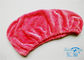 Turban de corail de serviette de séchage de cheveux d'ouatine de Microfiber, serviettes légères de Bath