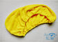 Serviette absorbante de microfibre de cheveux de turban enveloppe jaune/rouge de serviette et à séchage rapide superbe