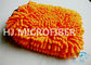 À séchage rapide orange ensoleillé de long de cheveux de Chenille de Microfiber gant de lavage, anticorrosif