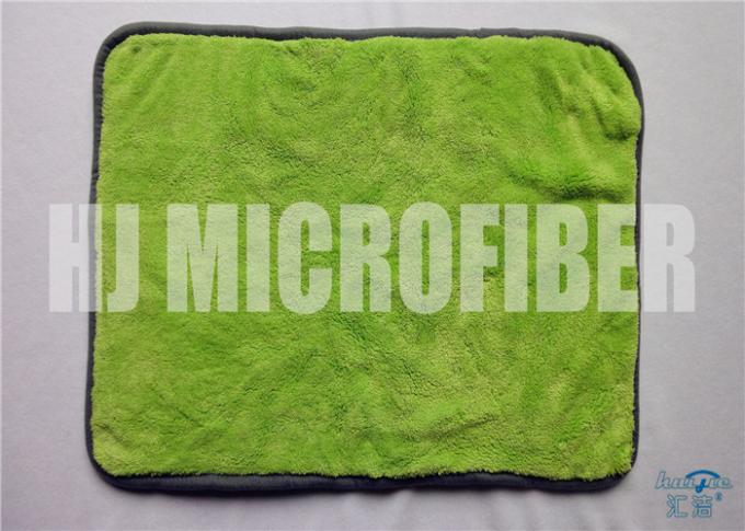 Serviettes de nettoyage superbes molles superbes de voiture de polyamide du polyester 20% de l'absorbant 80% de Microfiber de couleur verte