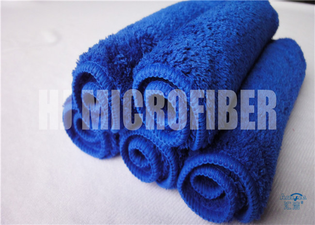 Polyamide superbe mou superbe du polyester 20% de l'absorbant 80% de couleur de Microfiber de chiffon de nettoyage bleu de voiture