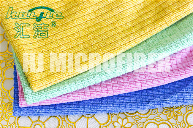 Doux superbe tricoté par trame de serviette de nettoyage de rayure de cuisine d'utilisation de maison de serviette de main de MIcrofiber