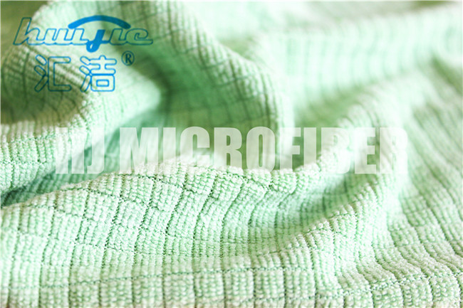 Doux superbe tricoté par trame de serviette de nettoyage de rayure de cuisine d'utilisation de maison de serviette de main de MIcrofiber