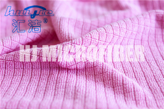 Doux superbe tricoté par trame de serviette de nettoyage de rayure de cuisine d'utilisation de maison de serviette de main de MIcrofiber