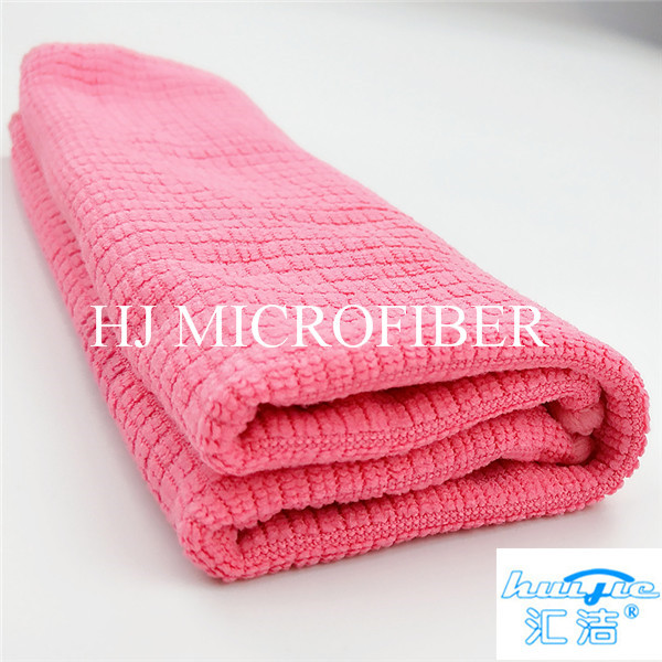 Outil de lavage utilisé par maison de couleur verte de serviette éponge de Microfiber de serviette de nettoyage pour la cuisine