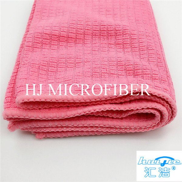 Outil de lavage utilisé par maison de couleur verte de serviette éponge de Microfiber de serviette de nettoyage pour la cuisine