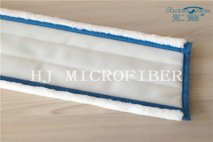 Protections tricotées par machine blanche de rechange de balai de têtes de balai de tissu de Microfiber de couleur pour le nettoyage à la maison