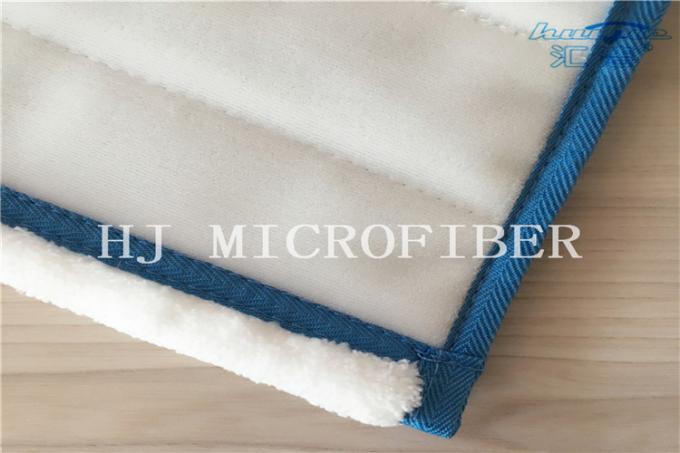 Protections tricotées par machine blanche de rechange de balai de têtes de balai de tissu de Microfiber de couleur pour le nettoyage à la maison