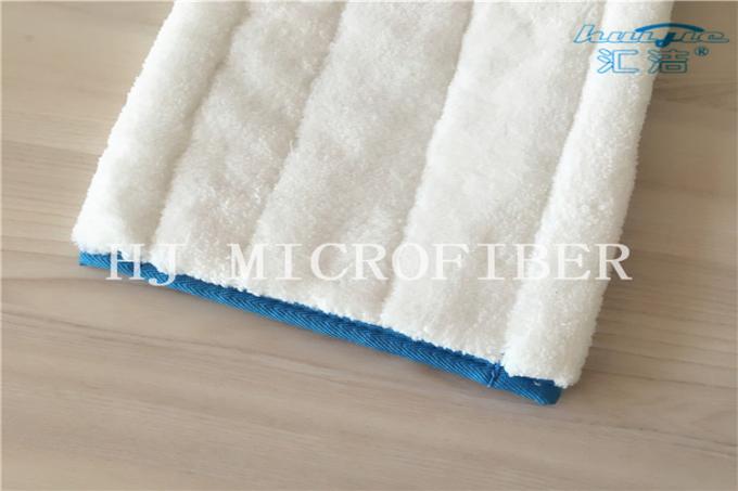 Protections tricotées par machine blanche de rechange de balai de têtes de balai de tissu de Microfiber de couleur pour le nettoyage à la maison