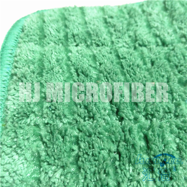 La recharge de balai de Microfiber de couleur verte capitonne l'ouatine de corail avec les têtes humides de balai de plancher en soie dur