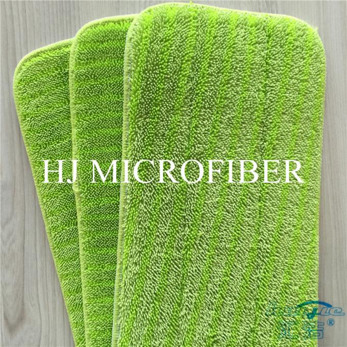 Têtes humides de balai de nettoyage de maison de tissu de balai de recharge de pile de torsion de protections de balai de Microfiber de couleur verte