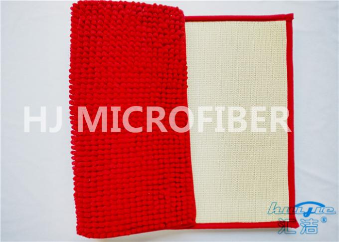 Maison utile superbe molle superbe de grand de Chenille de couleur rouge de salle de bains de porte tapis de Microfiber essentielle