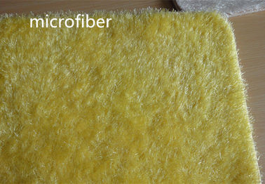 Tapis en caoutchouc antidérapant de salle de bains d'ouatine de vadrouille de la poussière belle microfibre jaune de 40 * 60 cm