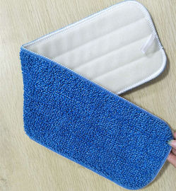 Les protections humides tordues bleues de balai de Microfiber, 5mm épongent la tête auto-adhésive en nylon de protection du balai 280gsm