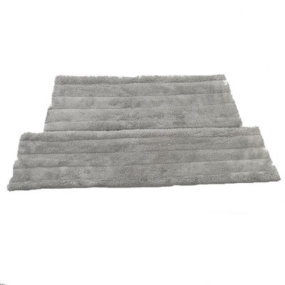 bande Grey Flat Dust Mop Household de Velcro de 450gsm Coral Fleece Fabric Trapezoid 10cm