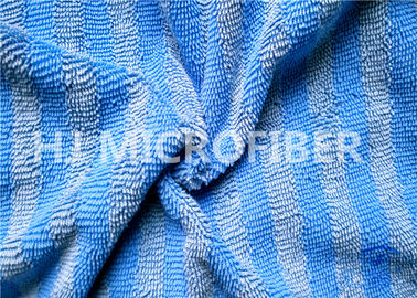 Tissus larges adaptés aux besoins du client de Microfiber de balai de rayure bleue pour des produits d'entretien