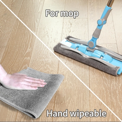 Tapis de vadrouille en microfibre double face professionnel, tapis de vadrouille humide et sec domestique pour le bois dur, le stratifié, le nettoyage des sols carrelés