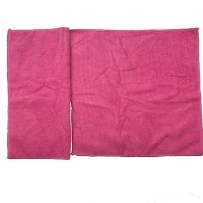 la chaîne 220gsm a tricoté le tissu rouge 40x40 de Microfiber a sifflé le polyester de 80%